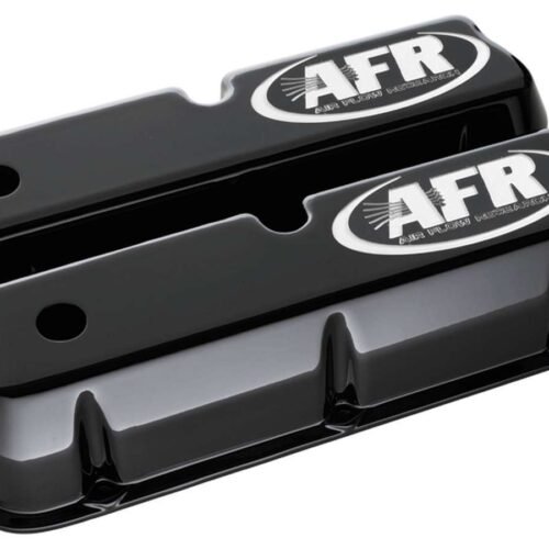 SBF Tall Alum Valve Cvr Black w/AFR Logo