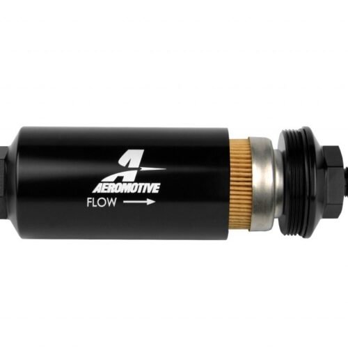 6an Inline Fuel Filter 10 Micron 2in OD Black