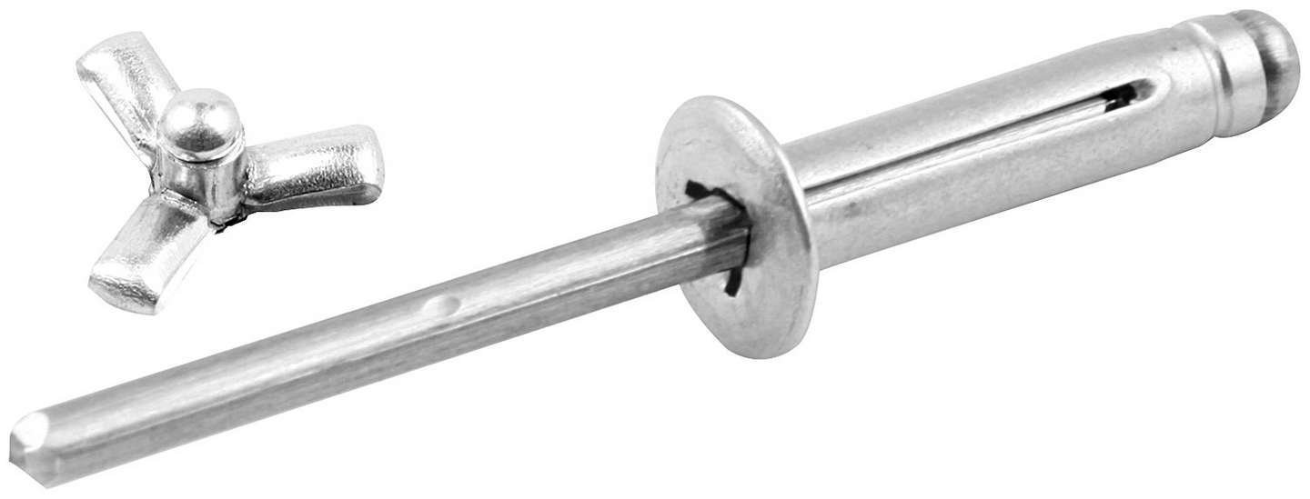 Sm213 Rivet Sm Hd Rivet 250Pk Silver Flange Type Alum Mandrel - MacRodShop