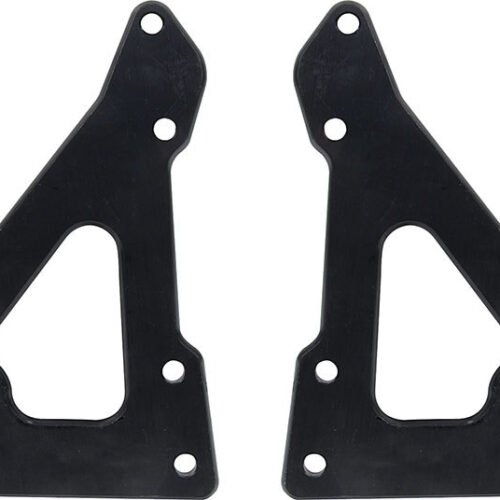 Front Motor Plate 2pc w/ Bushings Black