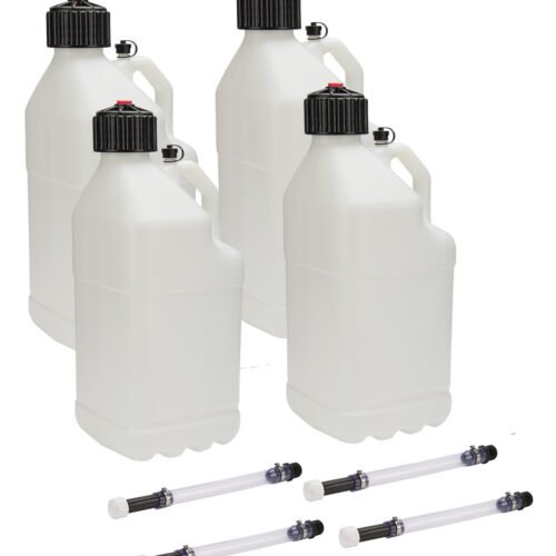 Utility Jug 5 Gal w/ Filler Hose Clear 4pk