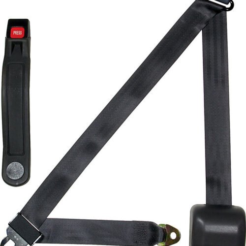 Seat Belt Retractable 3pt Charcoal