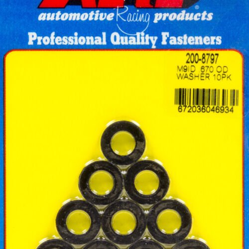 Black Washers – 9mm ID x .670 OD (10pk)
