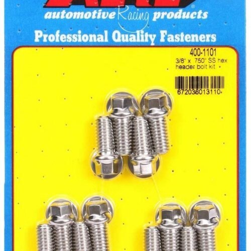 S/S Header Bolt Kit – 3/8 x .750 UHL (12)