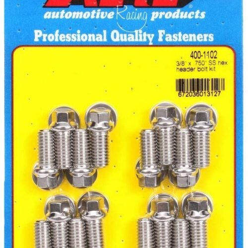 S/S Header Bolt Kit – 3/8 x .750 UHL (16)