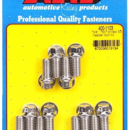 S/S Header Bolt Kit – 3/8 x .750 UHL (12)