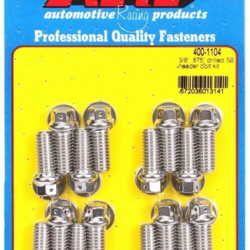 S/S Header Bolt Kit – 3/8 x .875 UHL (16)