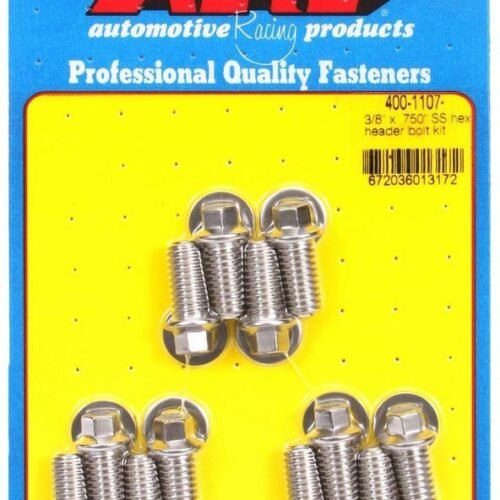 S/S Header Bolt Kit – 3/8 x .750 UHL (12)