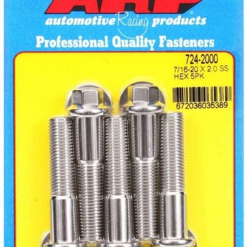 7/16-20 x 2.000 6pt SS Bolt Kit 5pk