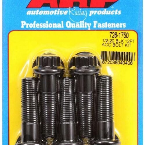 1/2-20 x 1.750 12pt Bolt Kit (5) Black Oxide