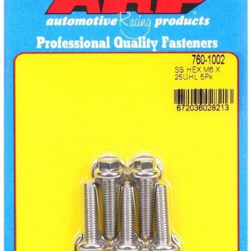 SS Bolt Kit – 6pt 5pk 6mm x 1.00 x 25mm