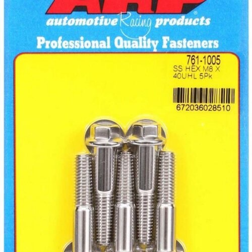 8mm x 1.25 x 40mm 6pt S/S Bolt Kit 5pk