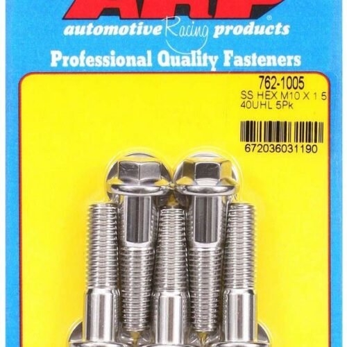 10mm x1.50×40 SS Hex Bolt Kit 5pk