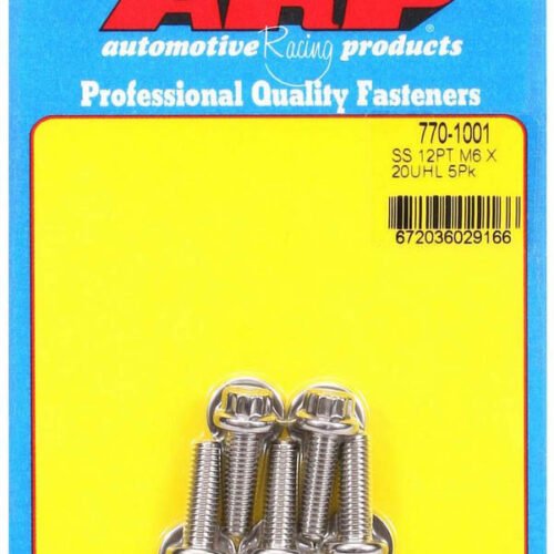 S/S Bolt Kit – 12pt. (5) 6mm x 1.00 x 20