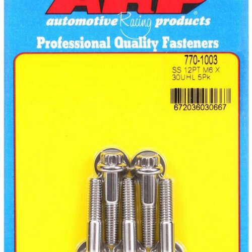 S/S Bolt Kit – 12pt. (5) 6mm x 1.00 x 30