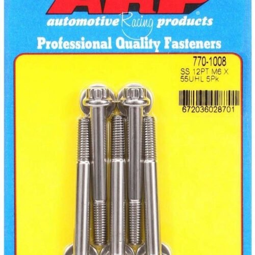 S/S Bolt Kit – 12pt. (5) 6mm x 1.00 x 55mm