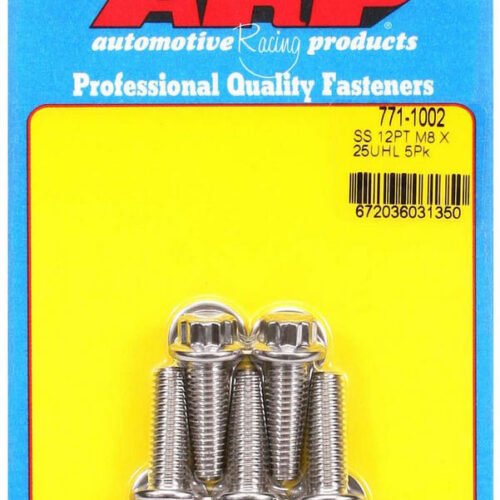 S/S Bolt Kit – 12pt. (5) 8mm x 1.25 x 25