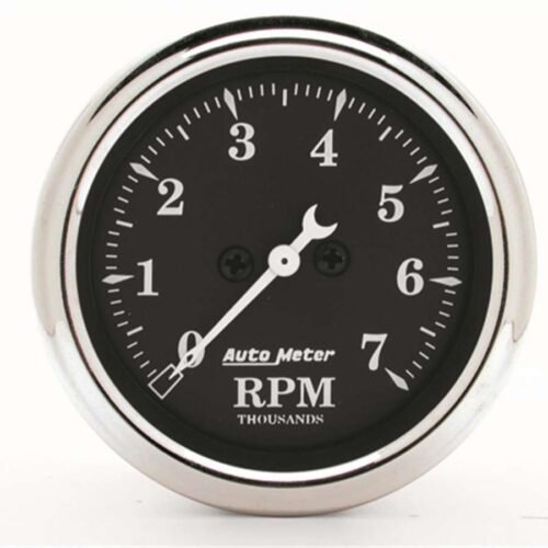 Gauge Tachometer 2 1/16i n 7k RPM In-Dash Black B