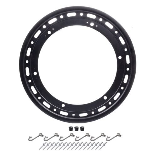 15in 16 Hole Bead Lock Ring w/6-Tabs – Black