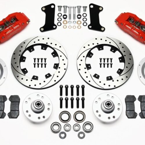 Front Disc Brake Kit Red 67-72 Camaro Nova 12.19