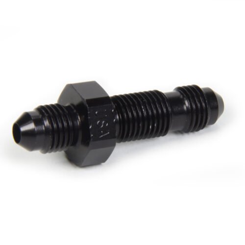 4an Male Union Bulkhead Fitting – Black