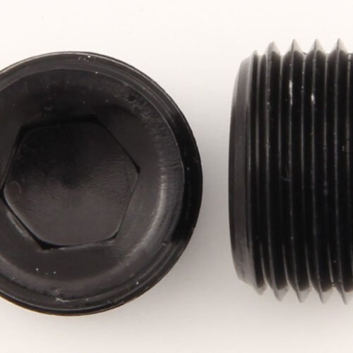 1/4in Allen Head Pipe Plug (2pk) Black