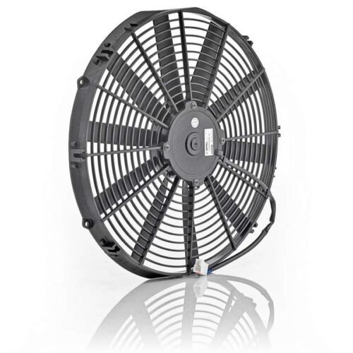 16in Euro Black Thin Lin e Electric Puller Fan