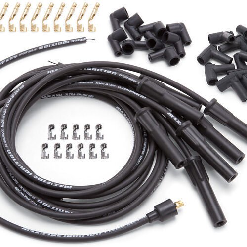 Max Fire Plug Wire Set w/Str Flex Boots Black