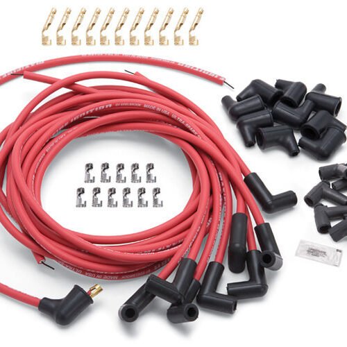 Max Fire Plug Wire Set w/HEI 90 Degree Red