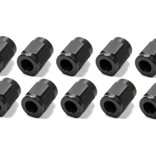 #3 Aluminum Tube  Nuts (10pk) Black