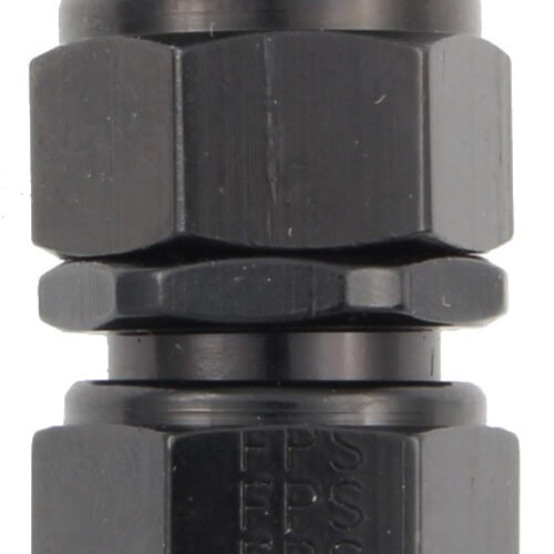 Hose Fitting #6 Straight PTFE Black