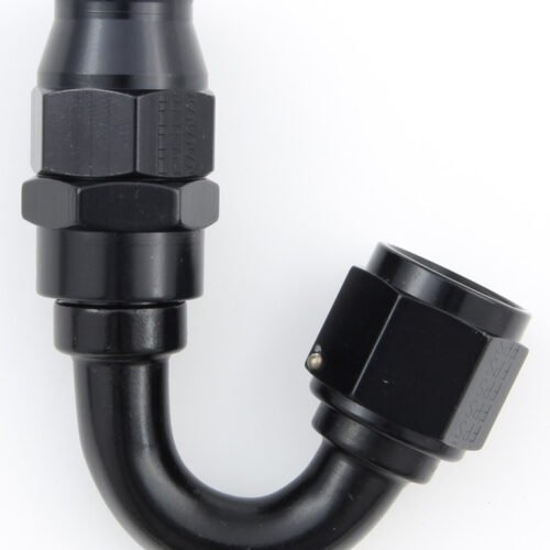 Hose Fitting #6 150 Deg PTFE Black