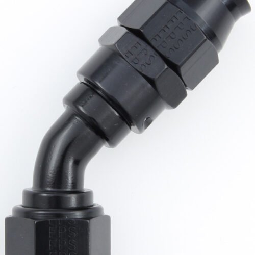 Hose Fitting #10 45 Deg PTFE Black