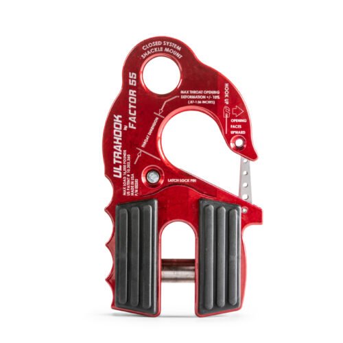 Ultrahook Winch Hook W/Shackle Mount Red