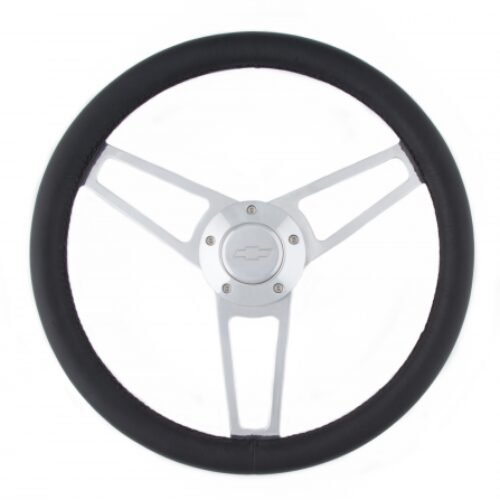 Billet Series Leather St eering Wheel Chevy Logo