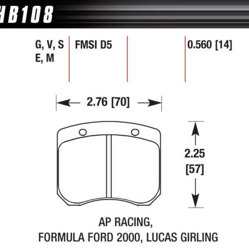 BRAKE PAD AP RACING FRONT CALIPER BLUE 9012