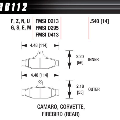 Brake Pads Blue 9012 Camaro