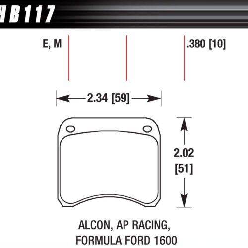 BRAKE PAD AP RACING REAR CALIPER BLUE 9012