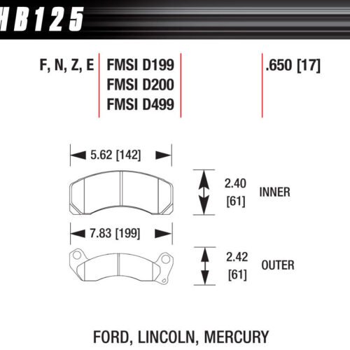 Brake Pads Blue 9012 Ford