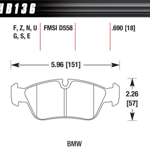 Brake Pads DTC-60 BMW Front