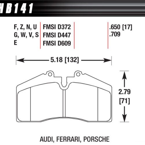 BRAKE PAD 96-98 PORSCHE FRONT AND REAR DTC-60