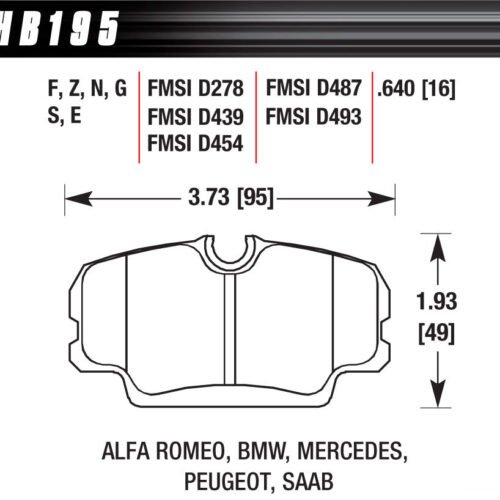 Brake Pads DTC-60 BMW  Mercedes