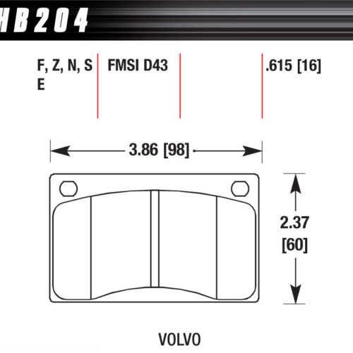 Brake Pads Volvo Front HP Plus