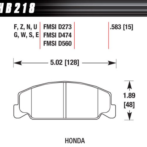 Brake Pad Front Honda Blue Compound