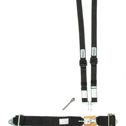 5-Pt Harness HANS Alum. LL Ratchet Adj Black