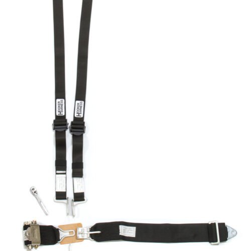 5-Pt Harness HANS Alum. LL USD Ratchet Adj Black