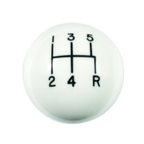 Mustang 5-Speed White Classic Shift Knob