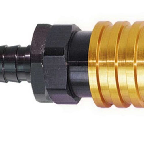 Q/R #6 Str Male Socket w/Hose Barb-Valved