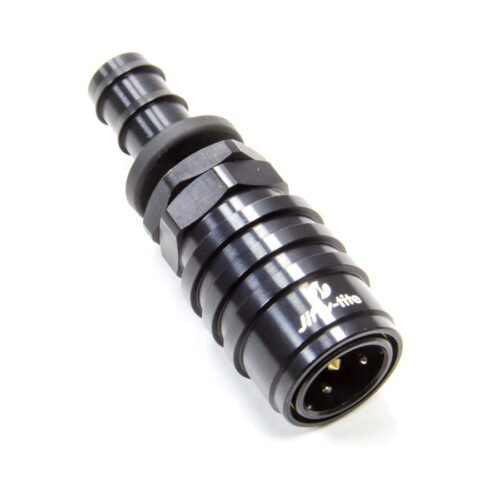 Q/R #10 Male Push Lock to #10 Socket Valved Blk