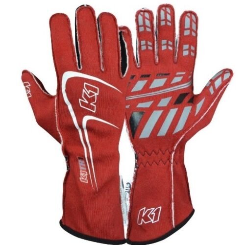 Glove Track1 Red Medium SFI 5